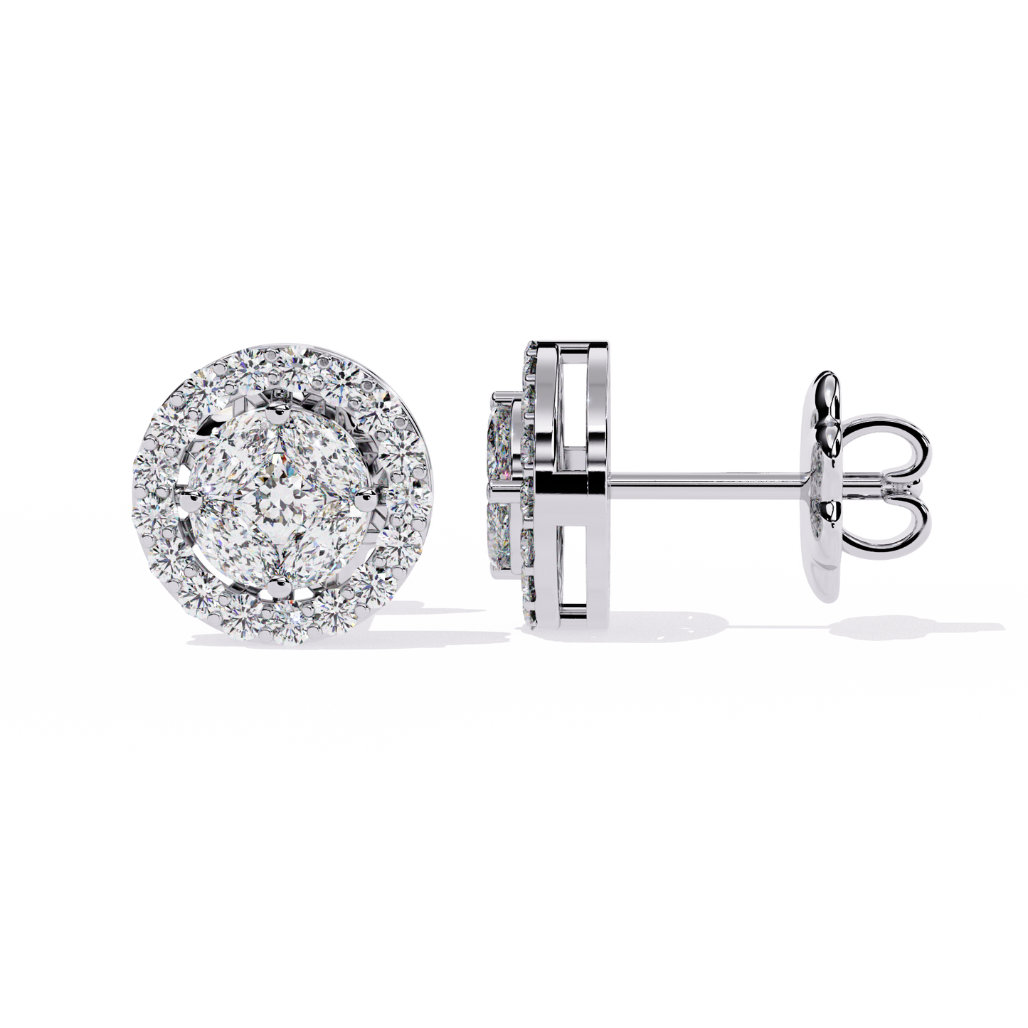 Aurelia Halo Stud Earrings