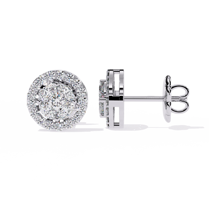 Aurelia Halo Stud Earrings