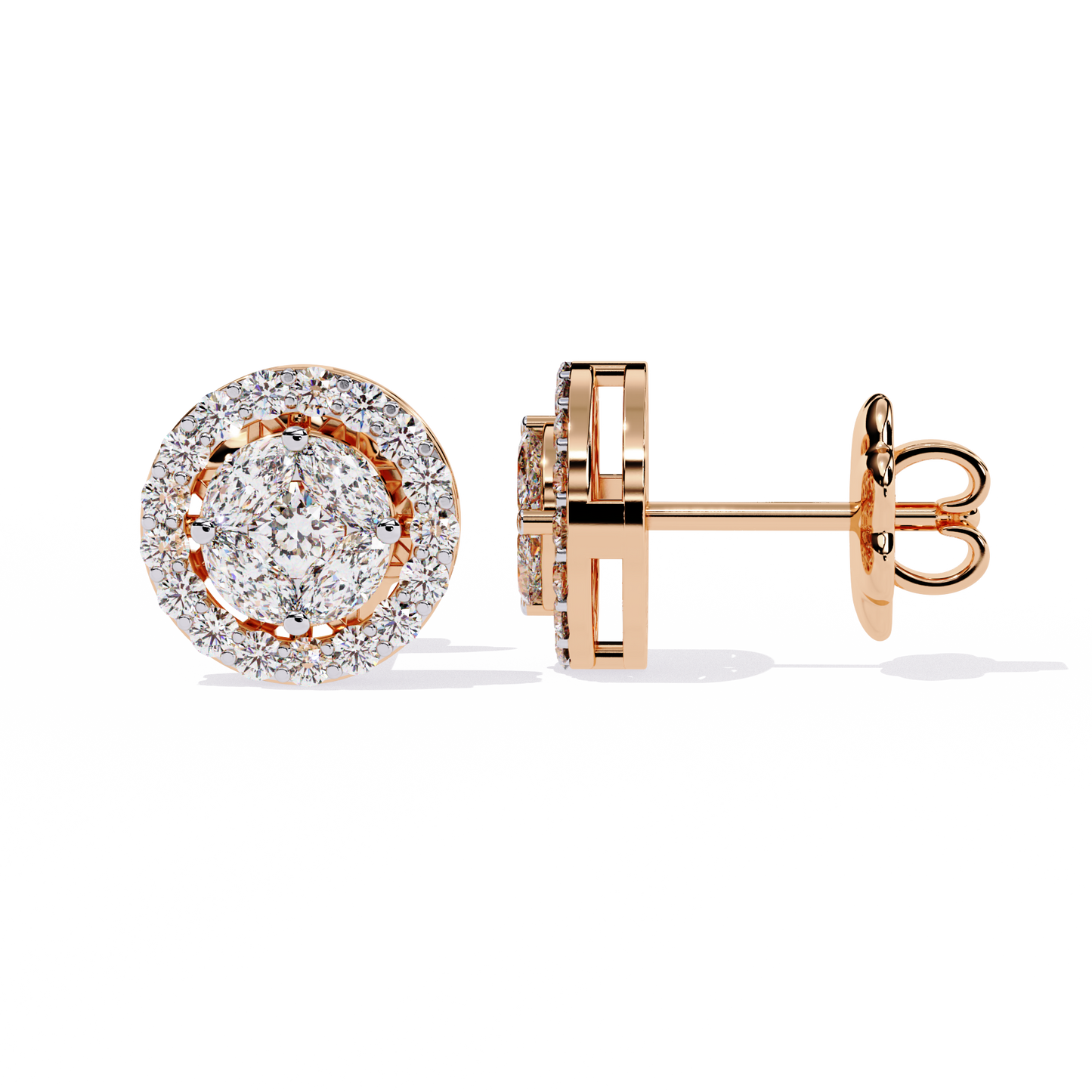 Aurelia Halo Stud Earrings