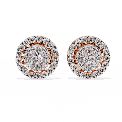 Aurelia Halo Stud Earrings