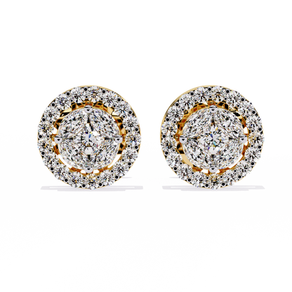 Aurelia Halo Stud Earrings