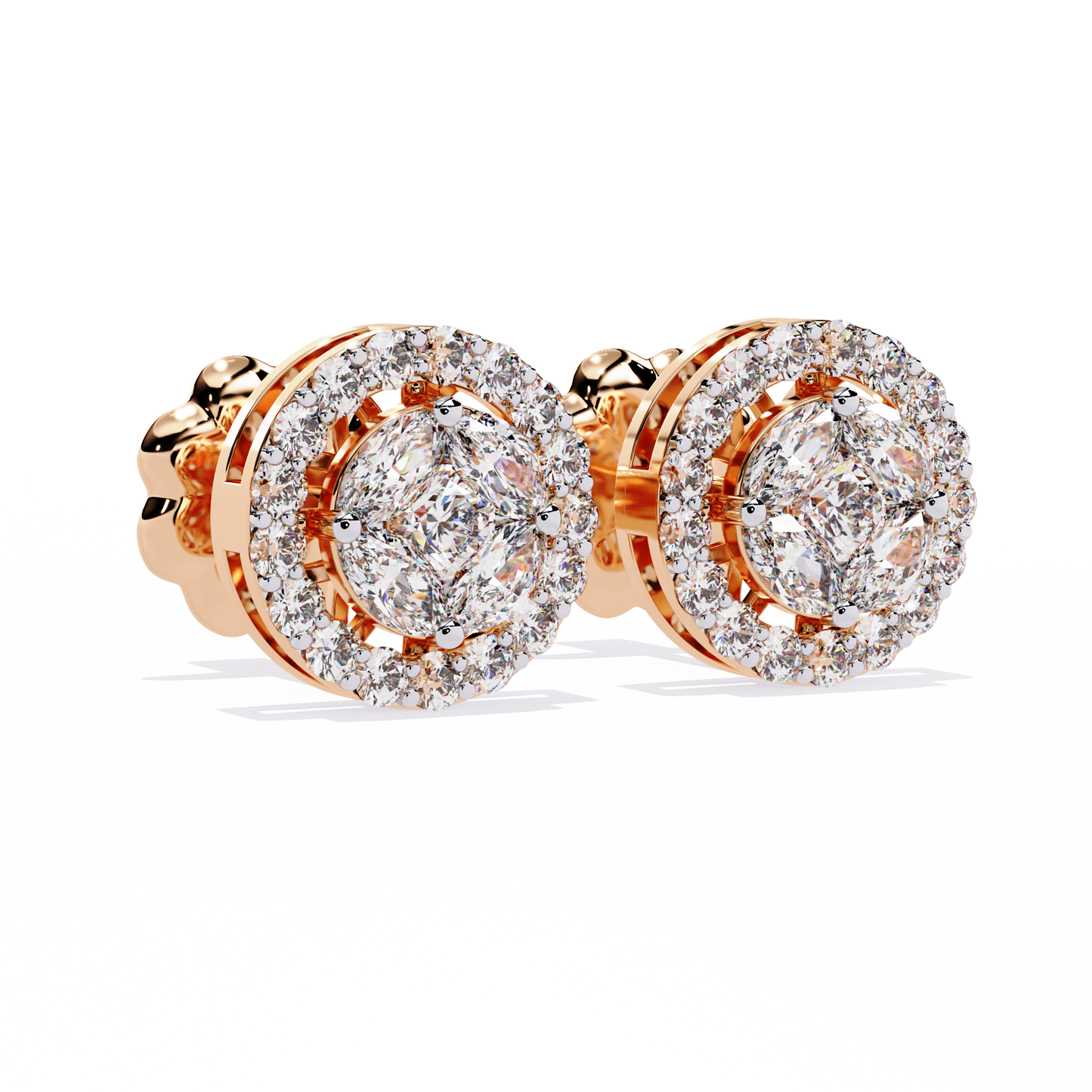 Aurelia Halo Stud Earrings