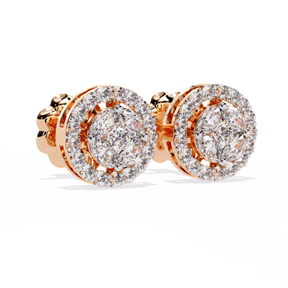 Aurelia Halo Stud Earrings