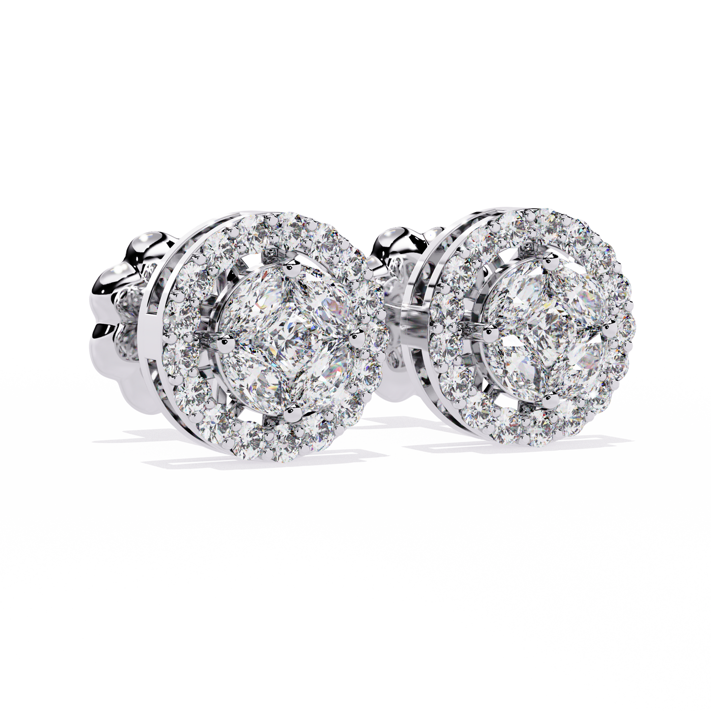 Aurelia Halo Stud Earrings