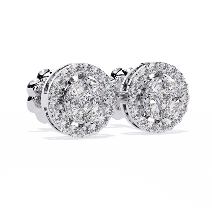 Aurelia Halo Stud Earrings