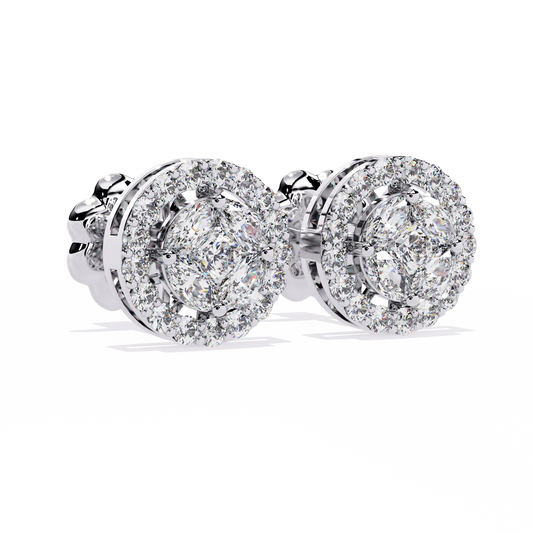 Aurelia Halo Stud Earrings