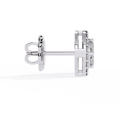 Aurelia Halo Stud Earrings