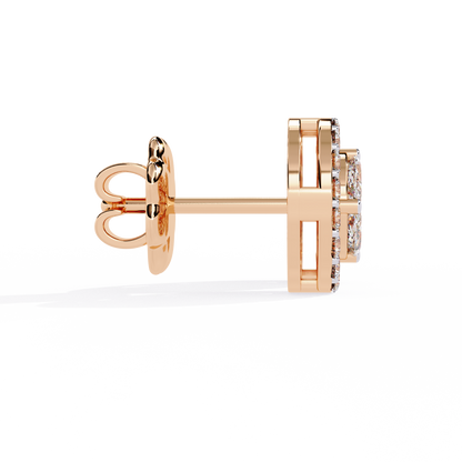 Aurelia Halo Stud Earrings