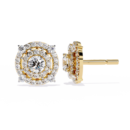 Celestia Double Halo Stud Earrings