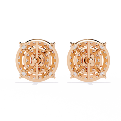 Celestia Double Halo Stud Earrings