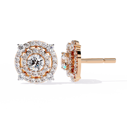 Celestia Double Halo Stud Earrings