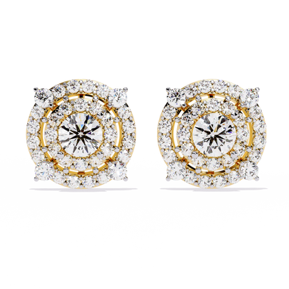 Celestia Double Halo Stud Earrings