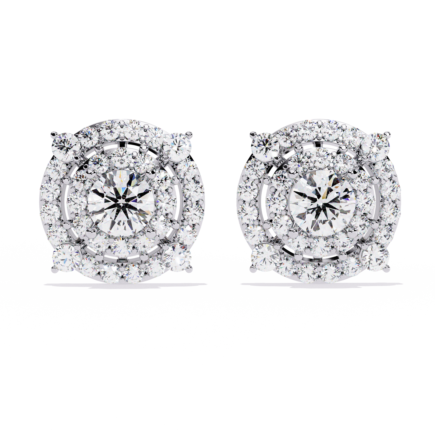 Celestia Double Halo Stud Earrings