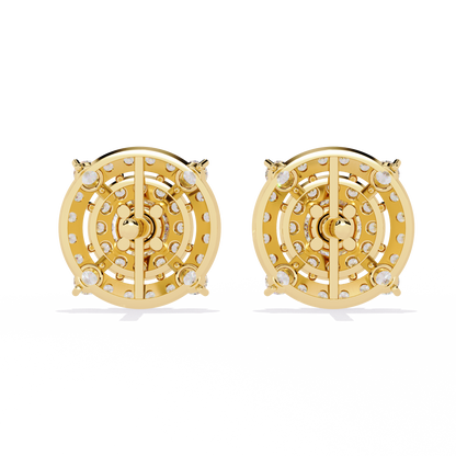 Celestia Double Halo Stud Earrings