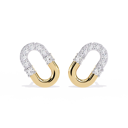 Seren Oval Diamond Hoop Earrings