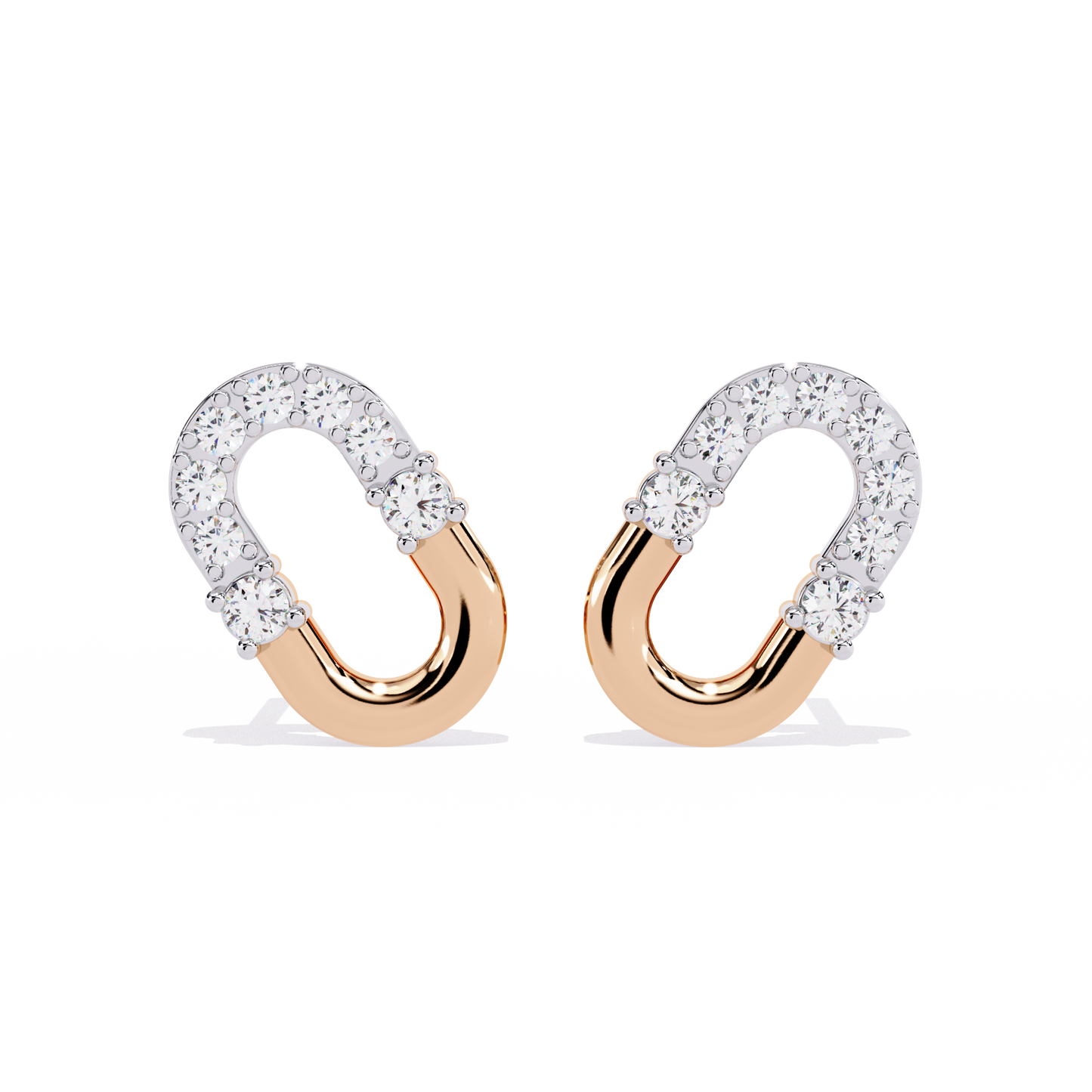 Seren Oval Diamond Hoop Earrings