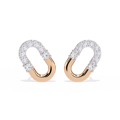 Seren Oval Diamond Hoop Earrings