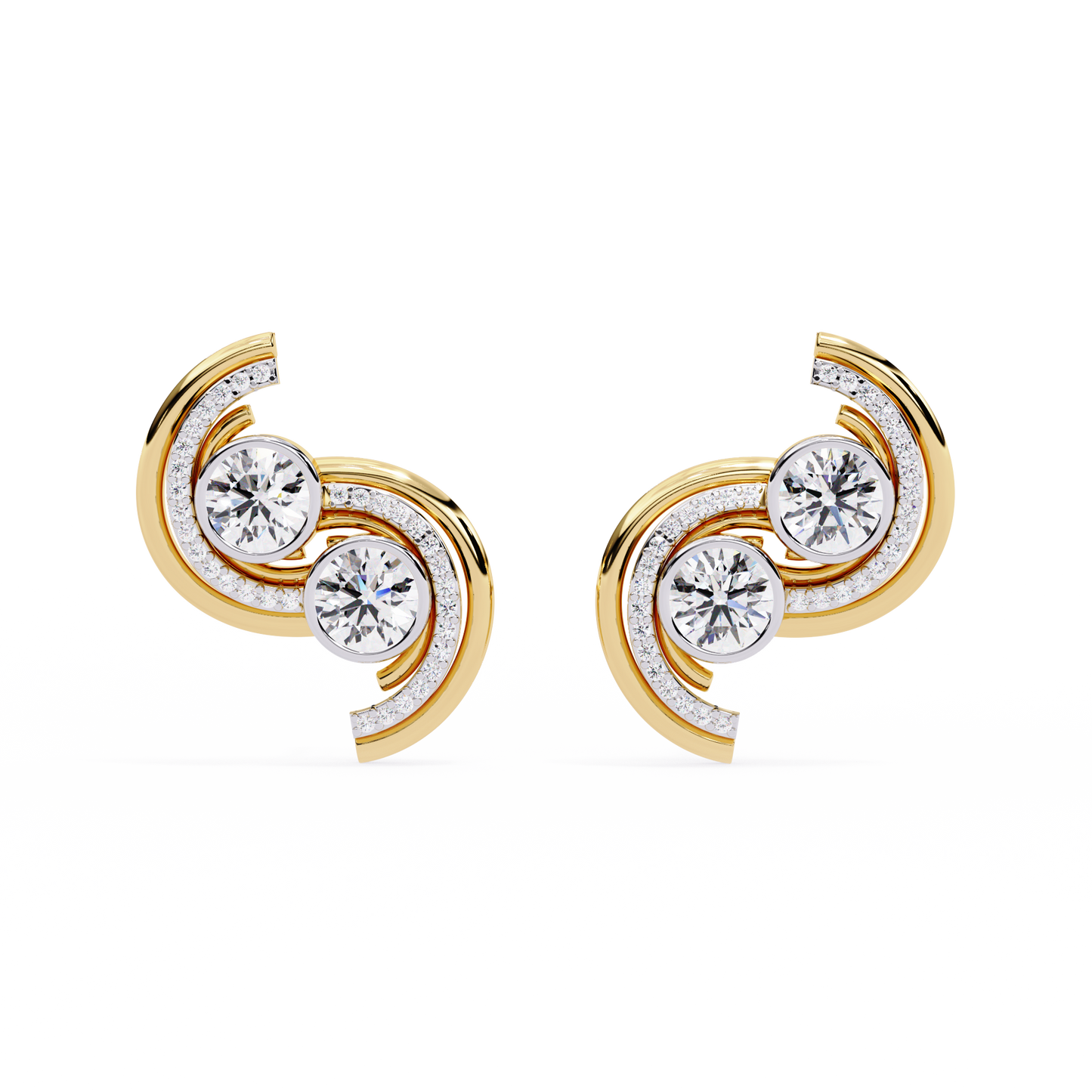 Celestial Swirl Diamond Earrings