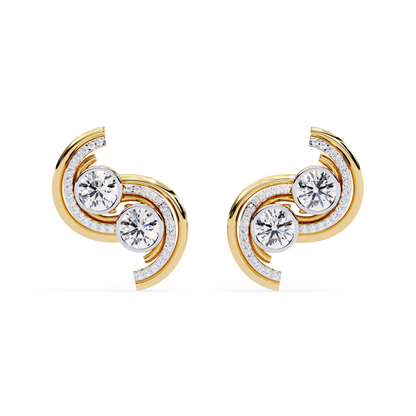 Celestial Swirl Diamond Earrings