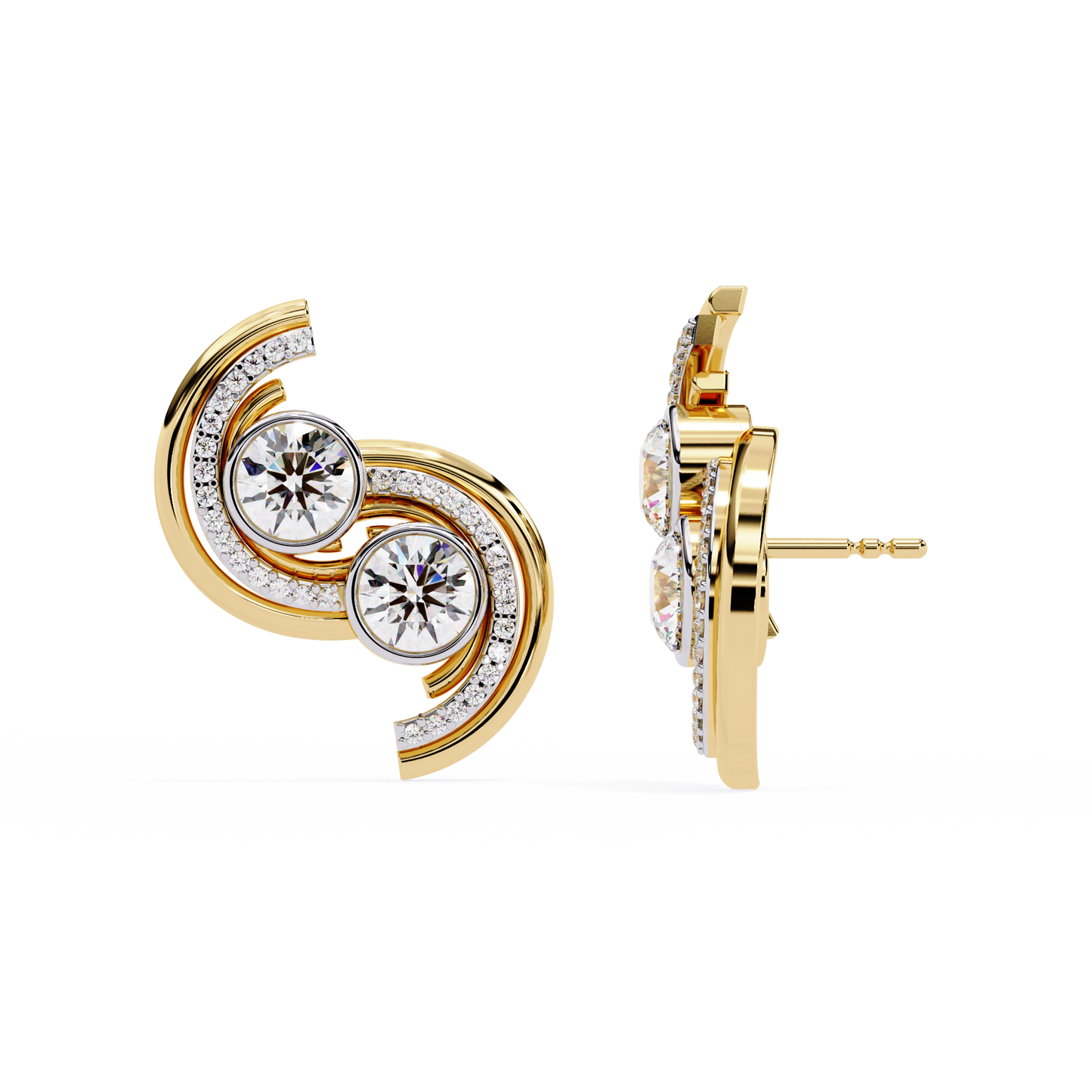 Celestial Swirl Diamond Earrings