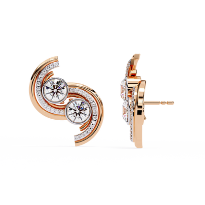 Celestial Swirl Diamond Earrings