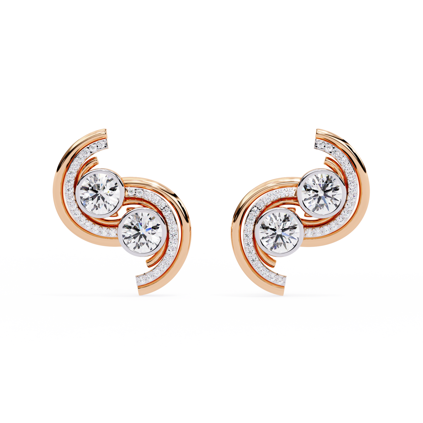 Celestial Swirl Diamond Earrings