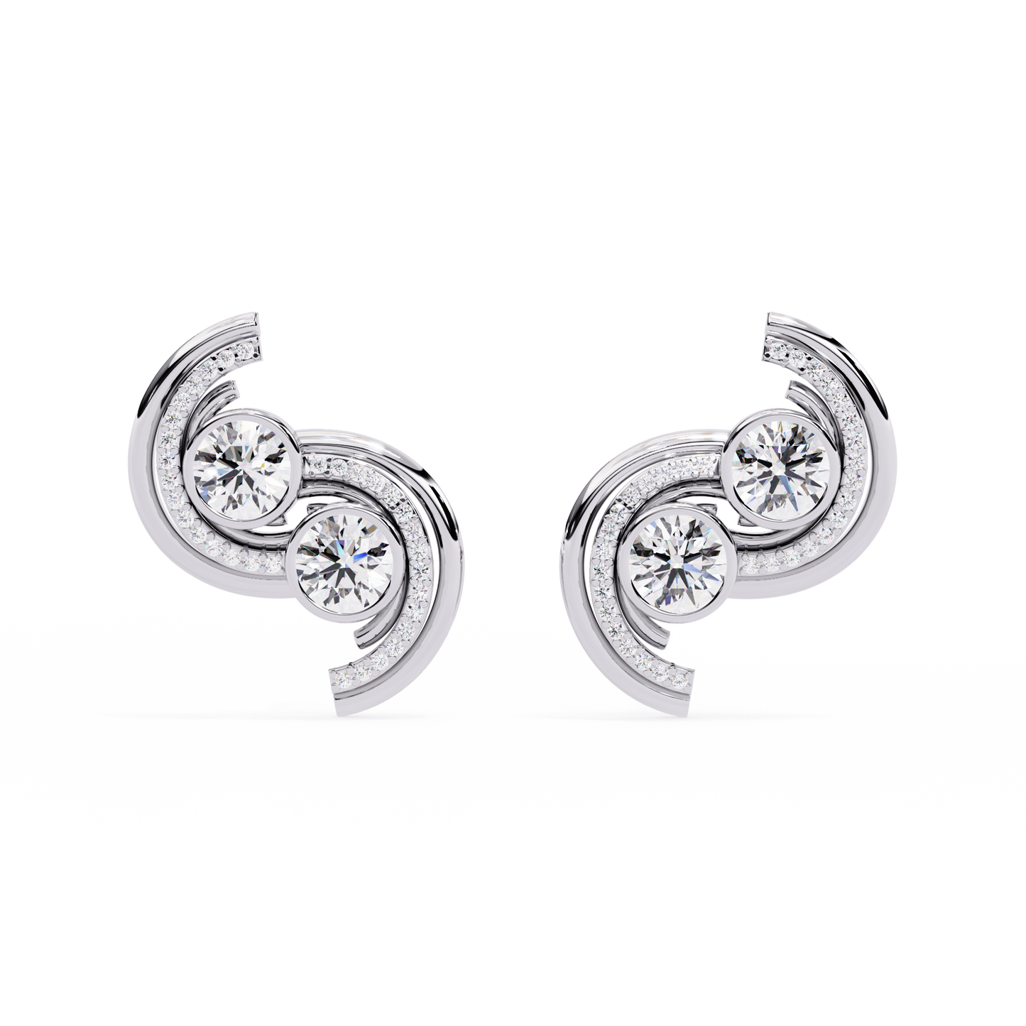 Celestial Swirl Diamond Earrings