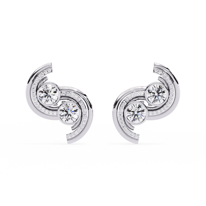 Celestial Swirl Diamond Earrings