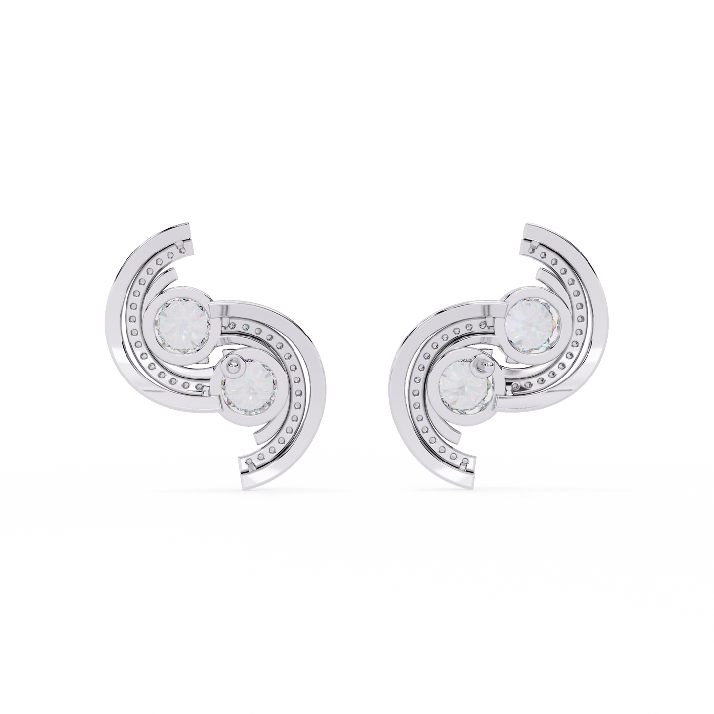 Celestial Swirl Diamond Earrings