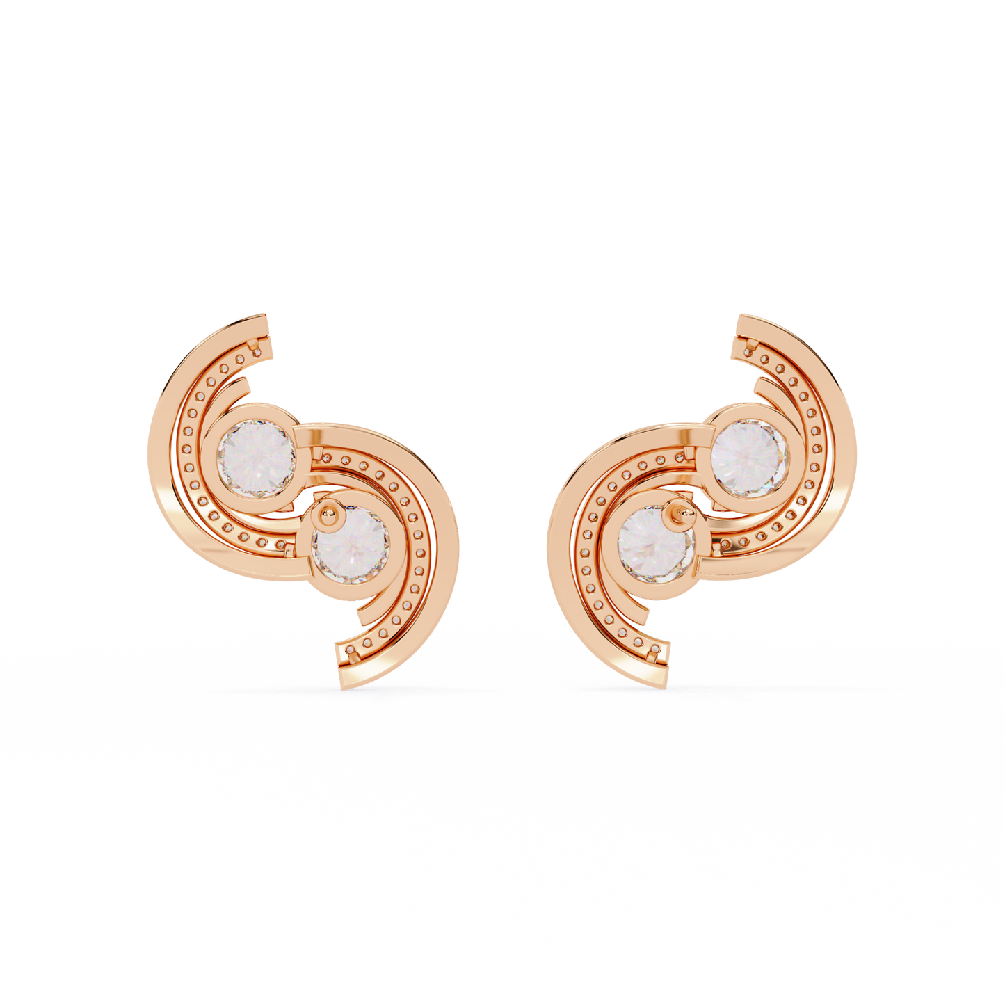 Celestial Swirl Diamond Earrings