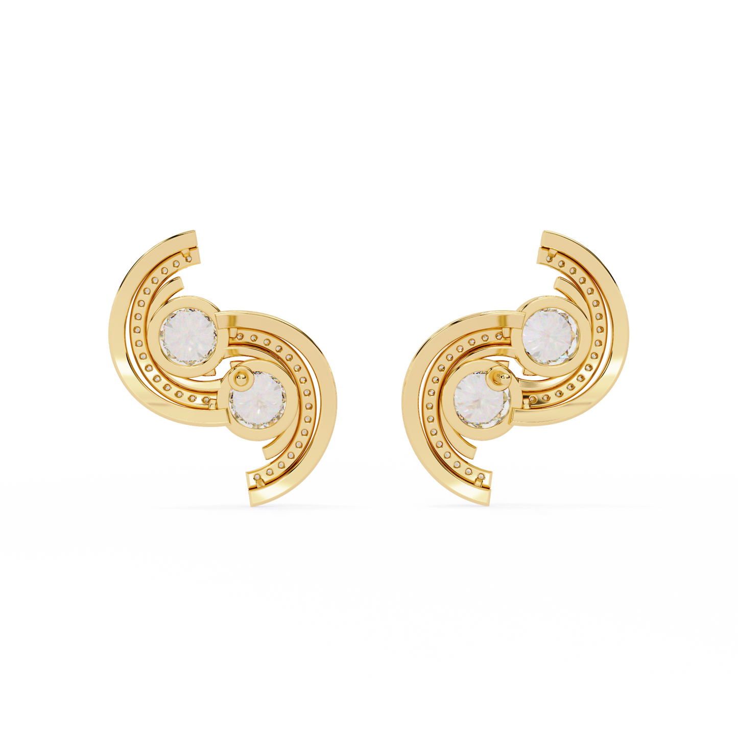 Celestial Swirl Diamond Earrings