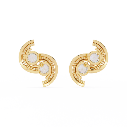 Celestial Swirl Diamond Earrings