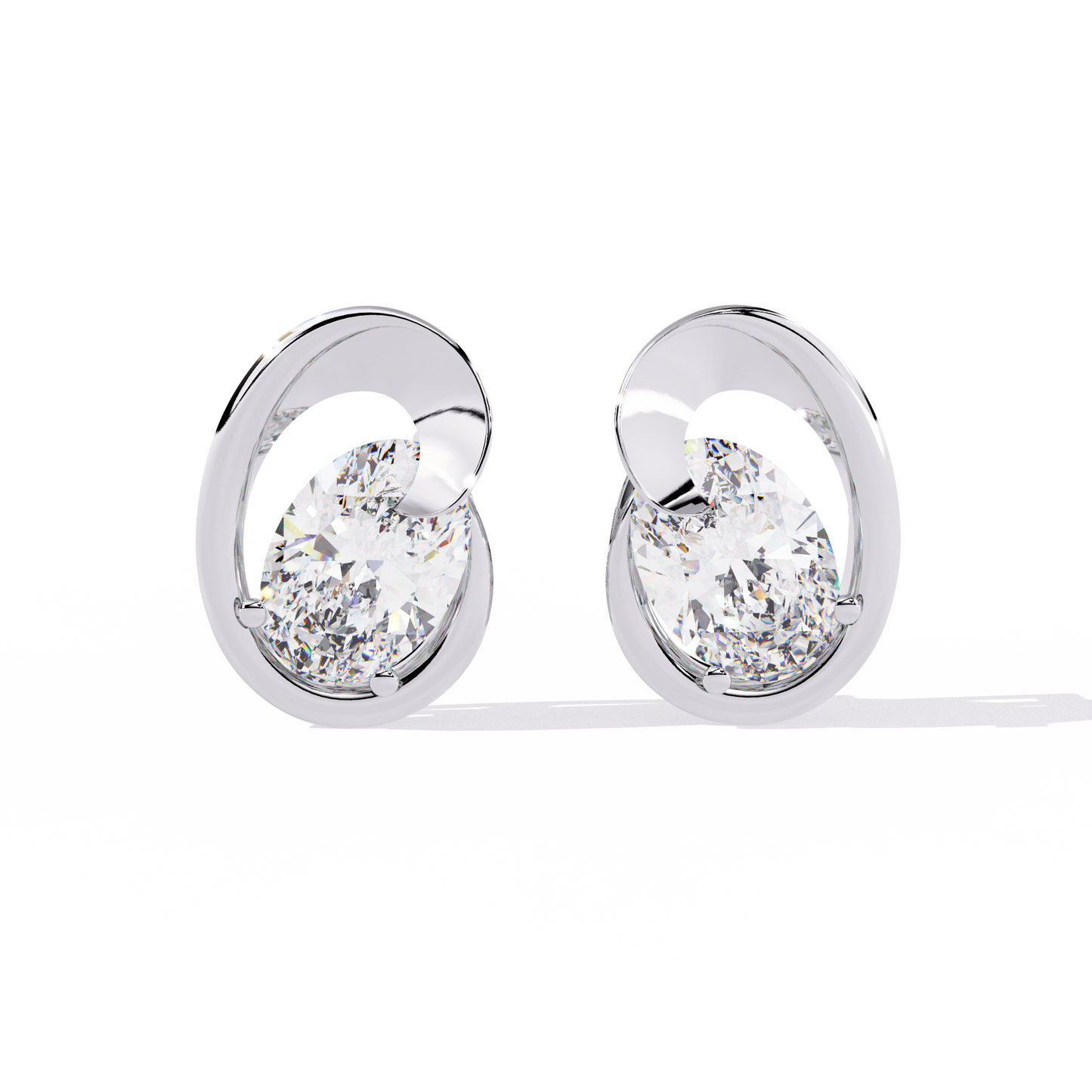Elara Swirl Diamond Earrings