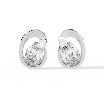 Elara Swirl Diamond Earrings