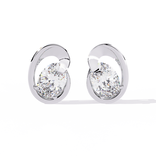 Elara Swirl Diamond Earrings