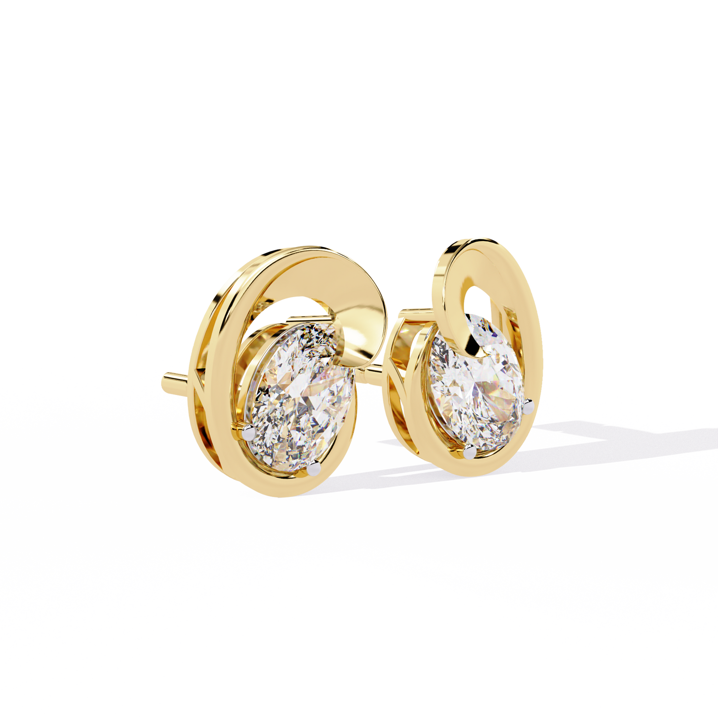 Elara Swirl Diamond Earrings
