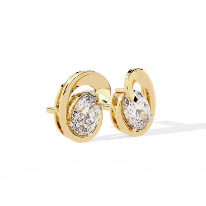 Elara Swirl Diamond Earrings