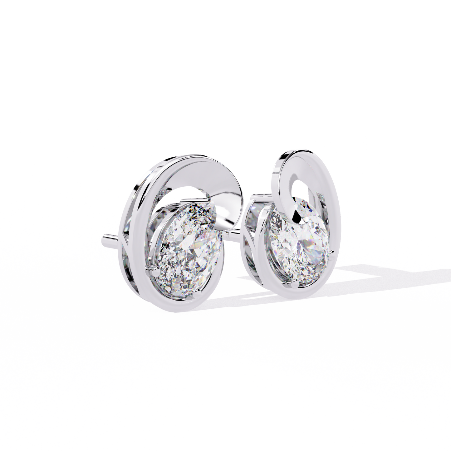 Elara Swirl Diamond Earrings