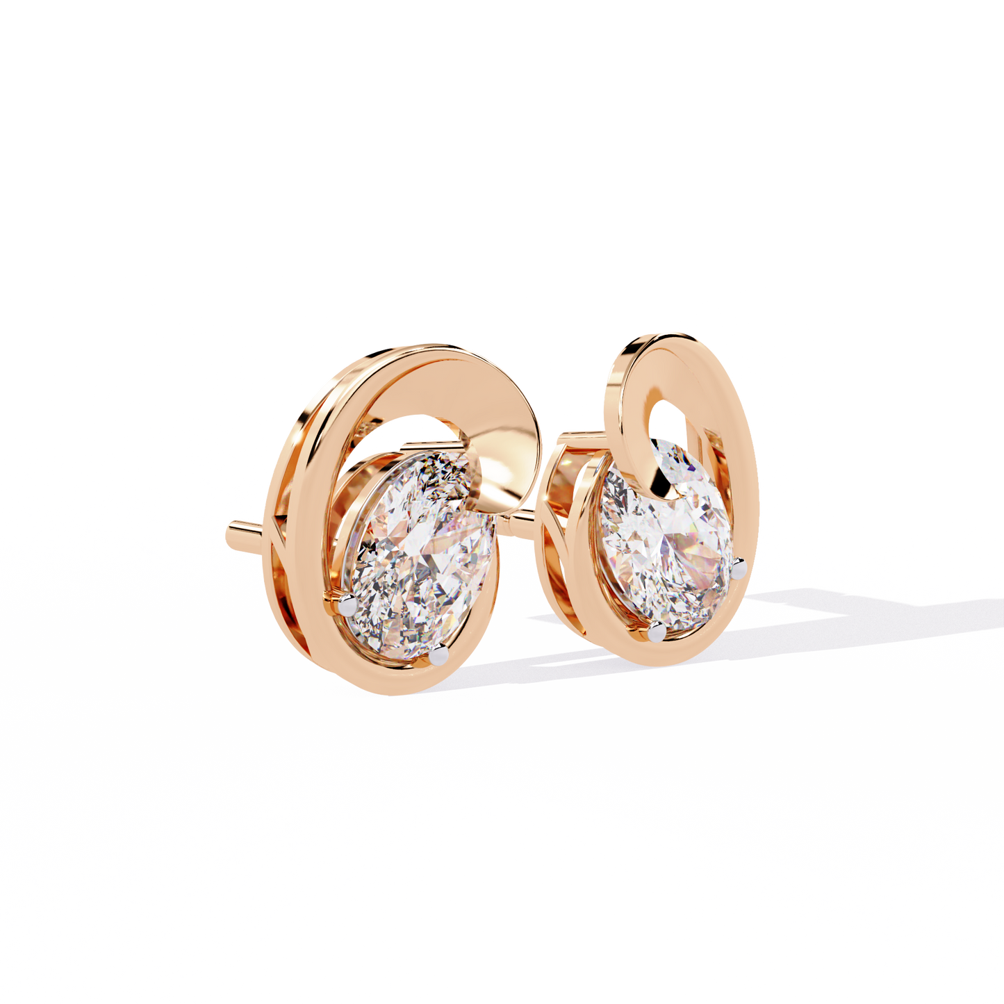 Elara Swirl Diamond Earrings