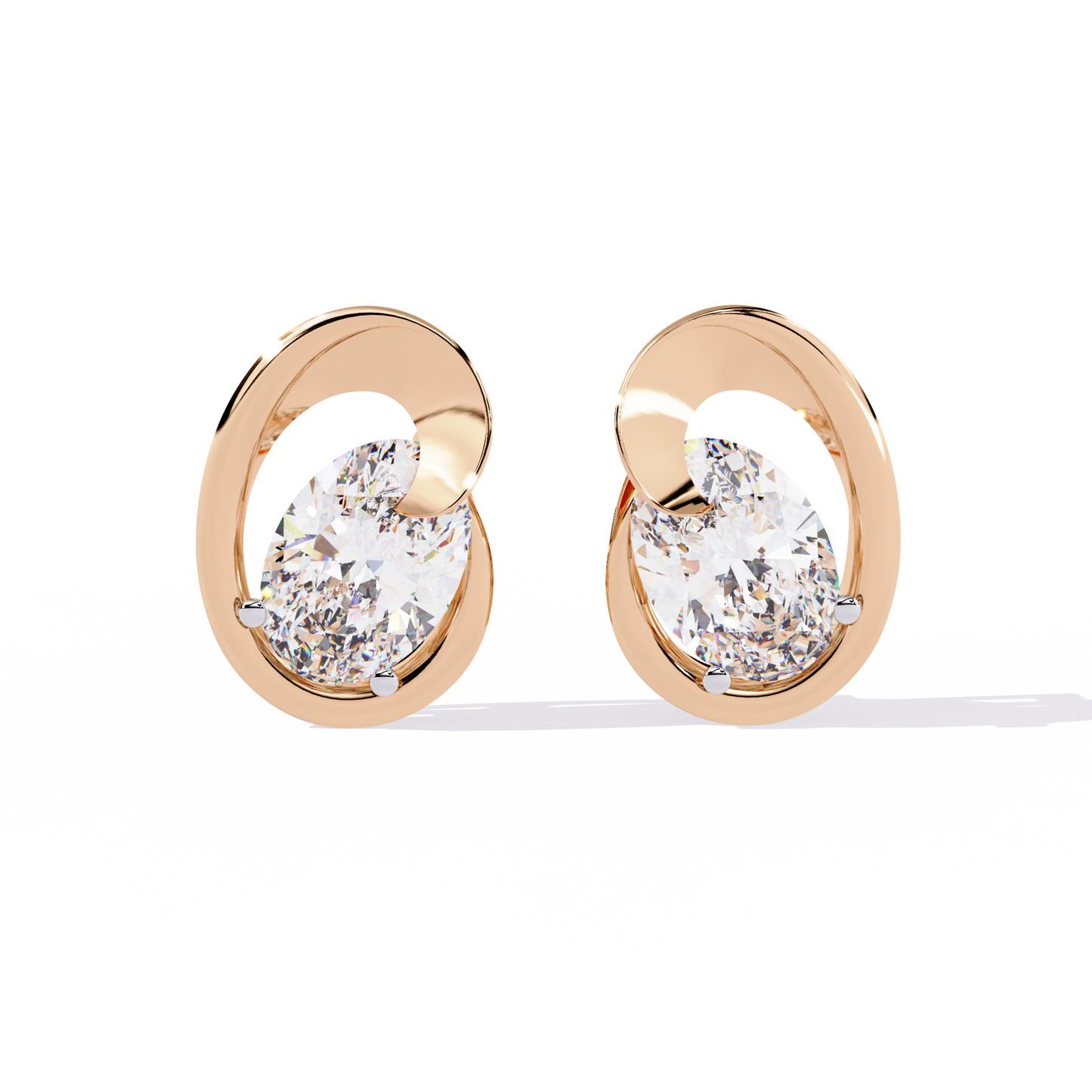 Elara Swirl Diamond Earrings