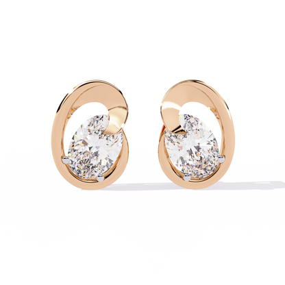 Elara Swirl Diamond Earrings