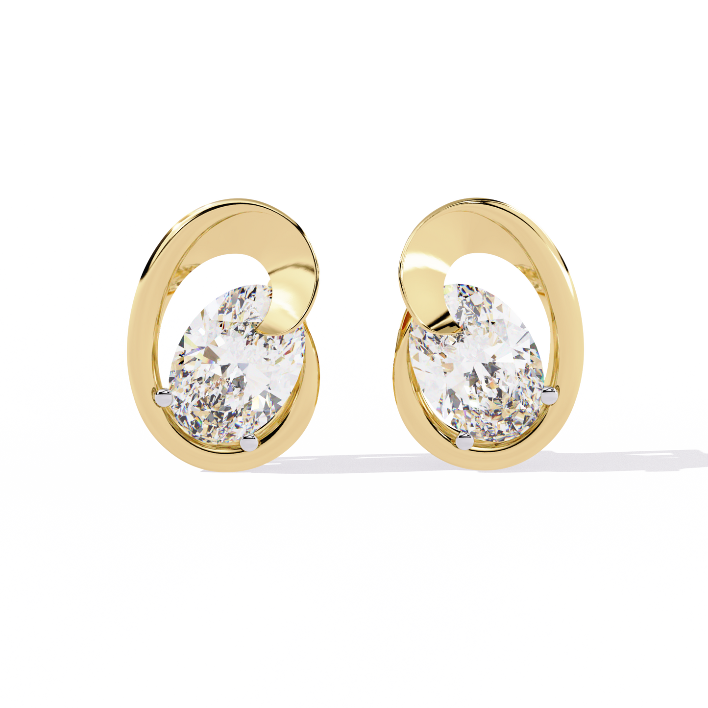 Elara Swirl Diamond Earrings