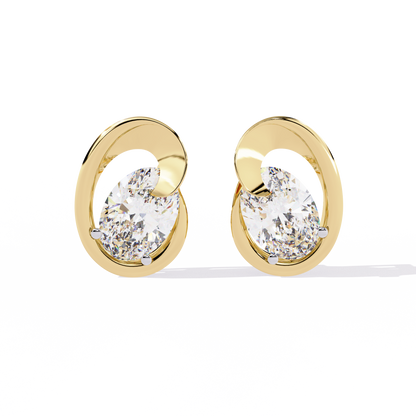 Elara Swirl Diamond Earrings