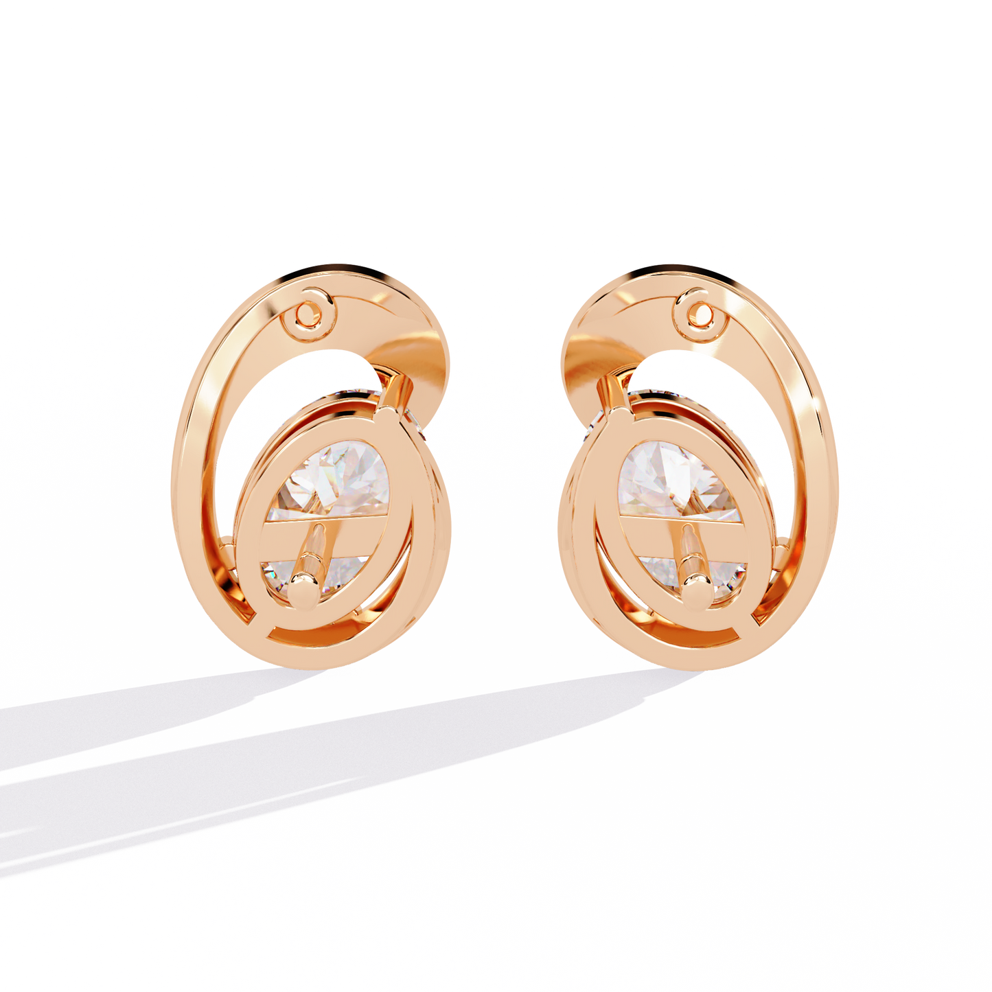 Elara Swirl Diamond Earrings