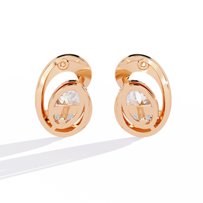 Elara Swirl Diamond Earrings