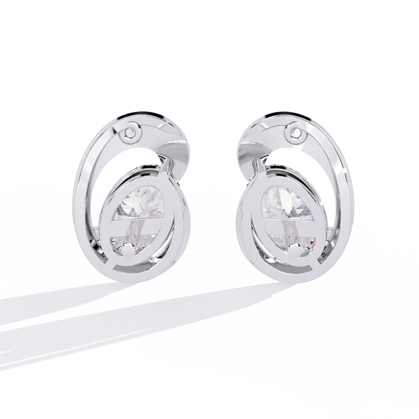 Elara Swirl Diamond Earrings