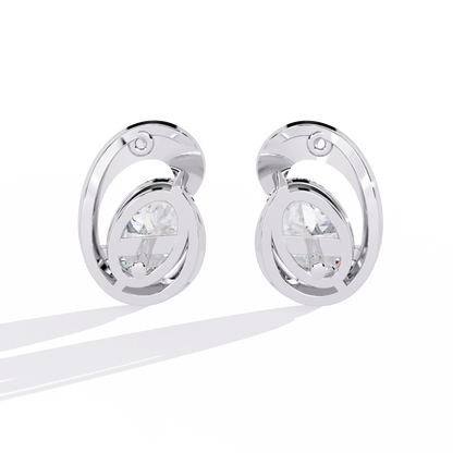 Elara Swirl Diamond Earrings