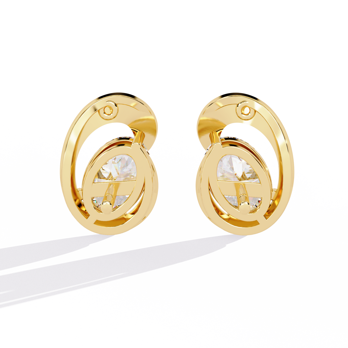Elara Swirl Diamond Earrings