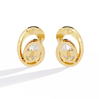 Elara Swirl Diamond Earrings