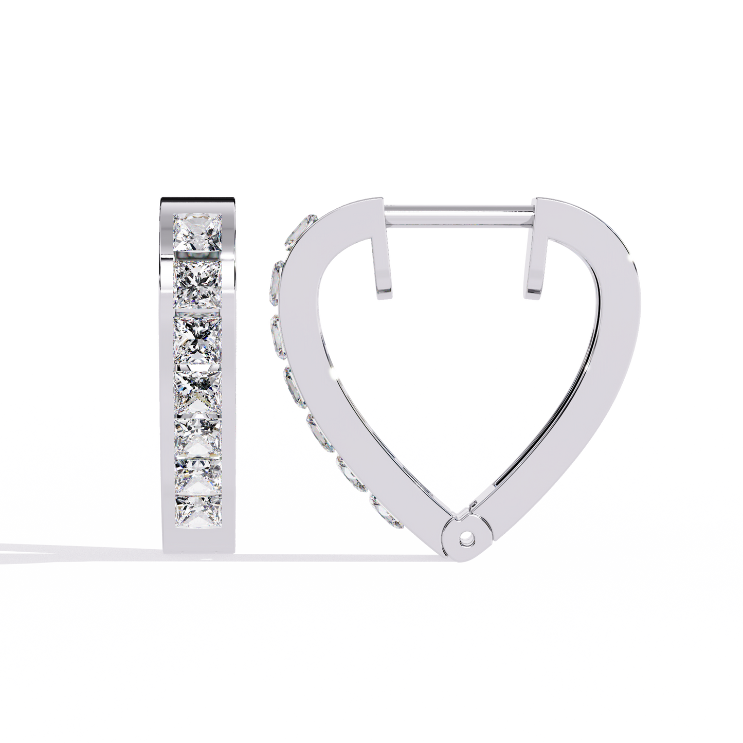 Zeromakin Amora Heart Hoop Earrings